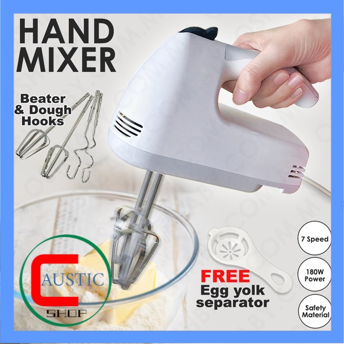 7 Speed Portable Hand Mixer Heavy Duty Egg Beater Electric Kitchen Aid Stand Mixer Baking Mixer With Free Gift Shopee Malaysia