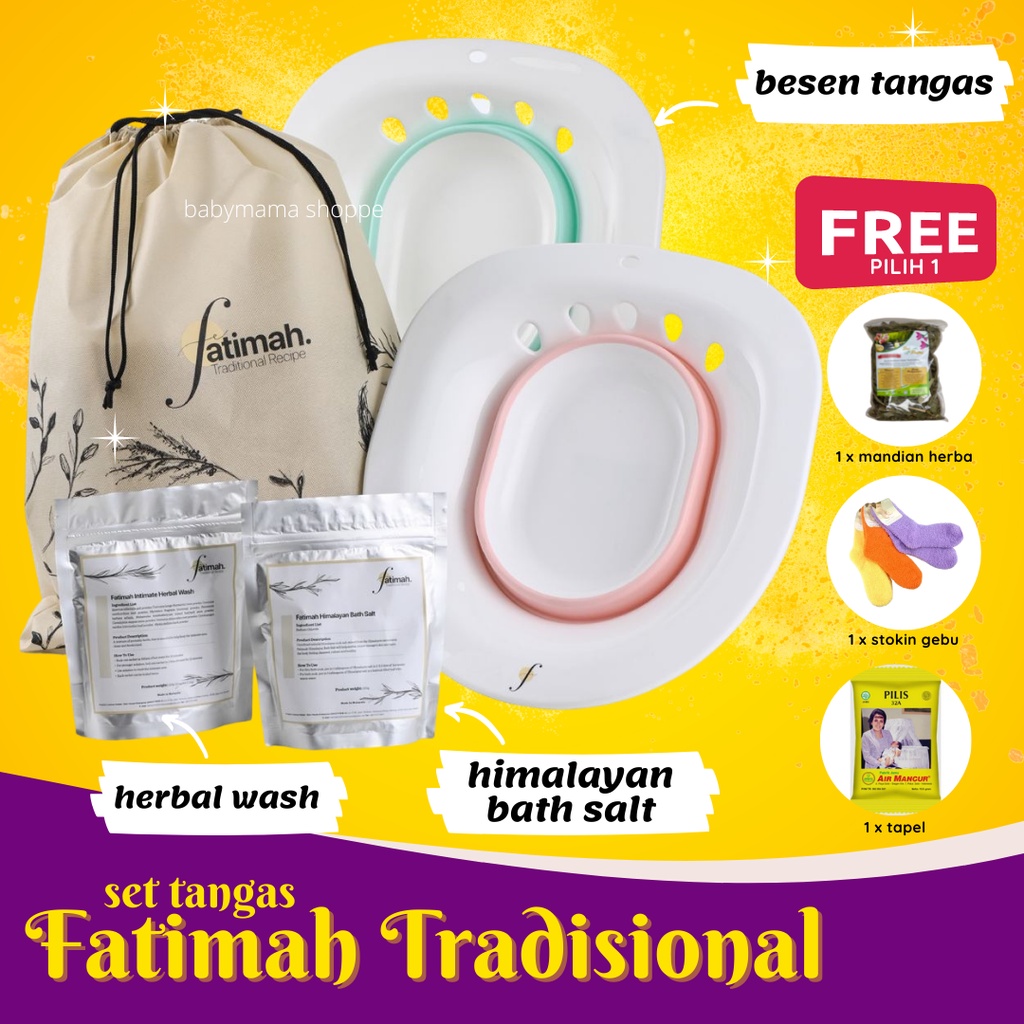 [READY STOCK] SET BERTANGAS FATIMAH SITZ BATH SET TANGAS MAK KUNTUM (UNTUK IBU HAMIL DAN