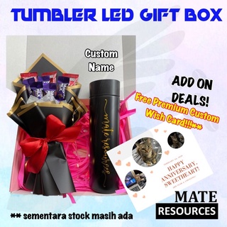 Cheap | Murah | LED Tumbler Gift Set With Custom Name | GIFT BOX | CHOCOLATE BOX | HADIAH | SURPRISE BOX |