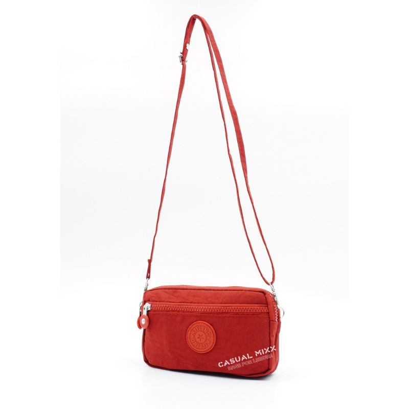 Kipling 2 way use hand carry and sling bag 6 colour multi compartment