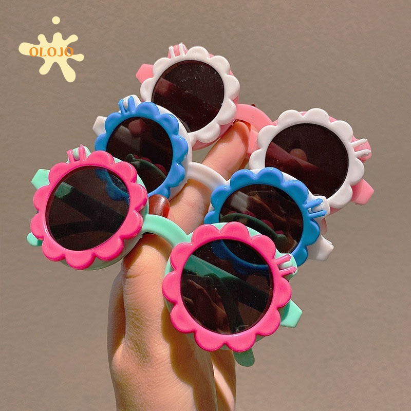Korean Children Sunglasses Sun Flower Anti Radiation Eyeglass Glasses