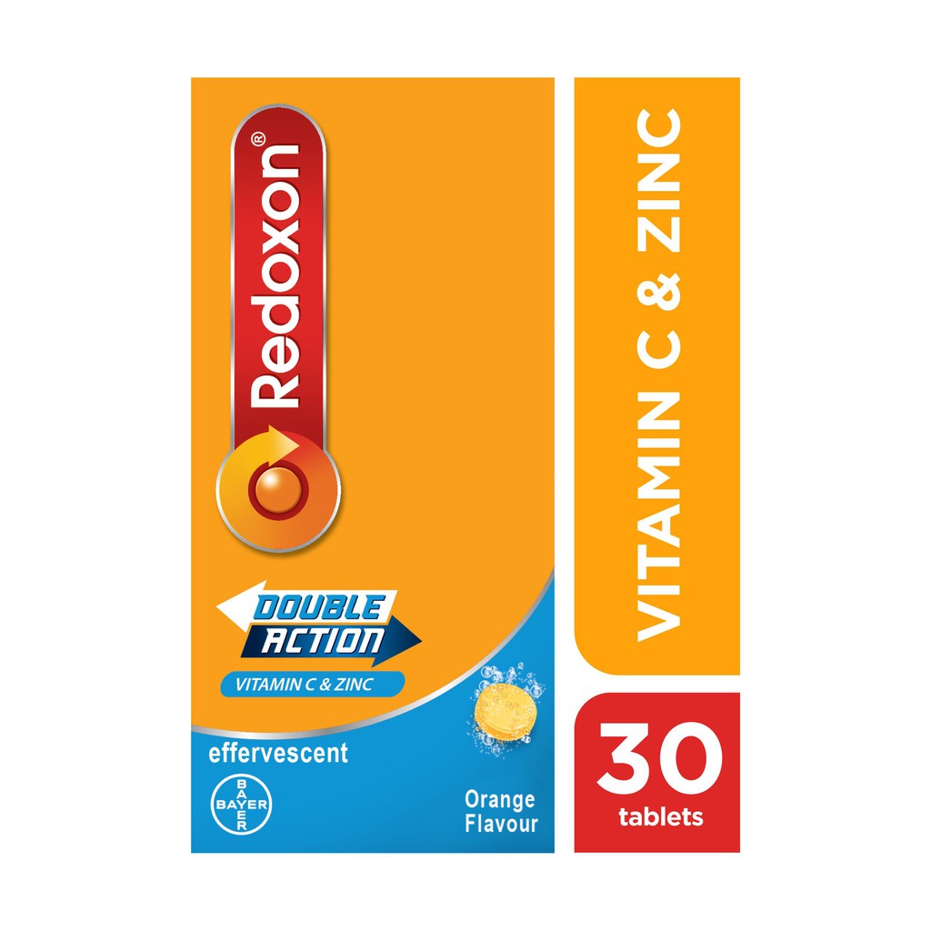 Redoxon Double Action Vitamin C & Zinc Orange Effervescent Tablets (30s