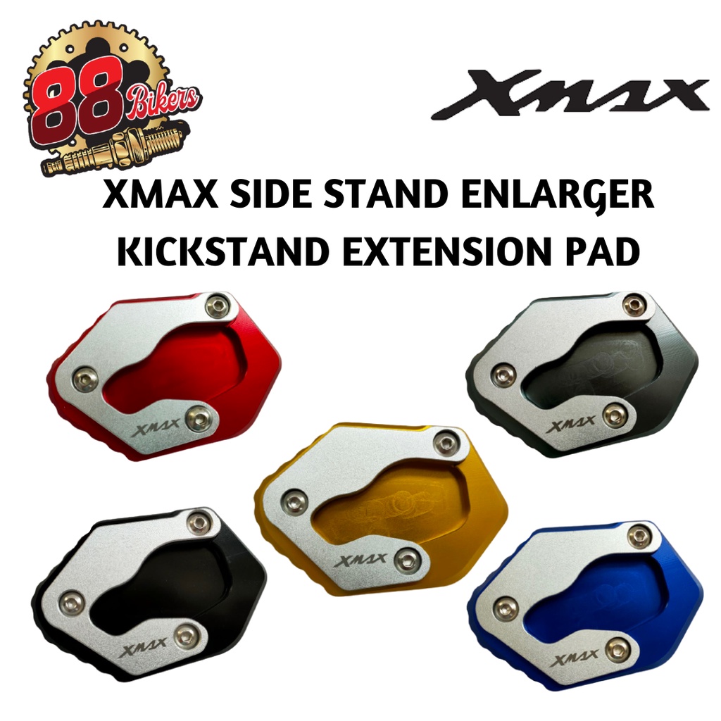 期間限定今なら送料無料 ヤマハx max xmax 125 250 300 2017-2021 2018 2020 オートバイアクセサリーcncサイドスタンドキックスタンド引伸パッドとバルブキャップ tronadores.com