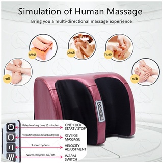 Electric Heating Foot Massager Shiatsu Kneading Foot & Leg Massager 3 Levels Adjustment massage kaki