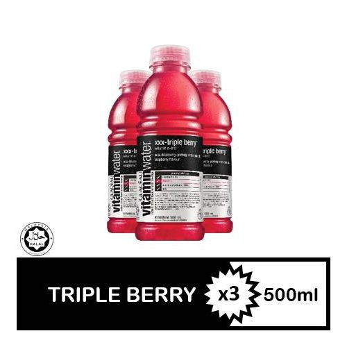 Glaceau Vitamin Water Triple Berry (500ml x 3) Shopee