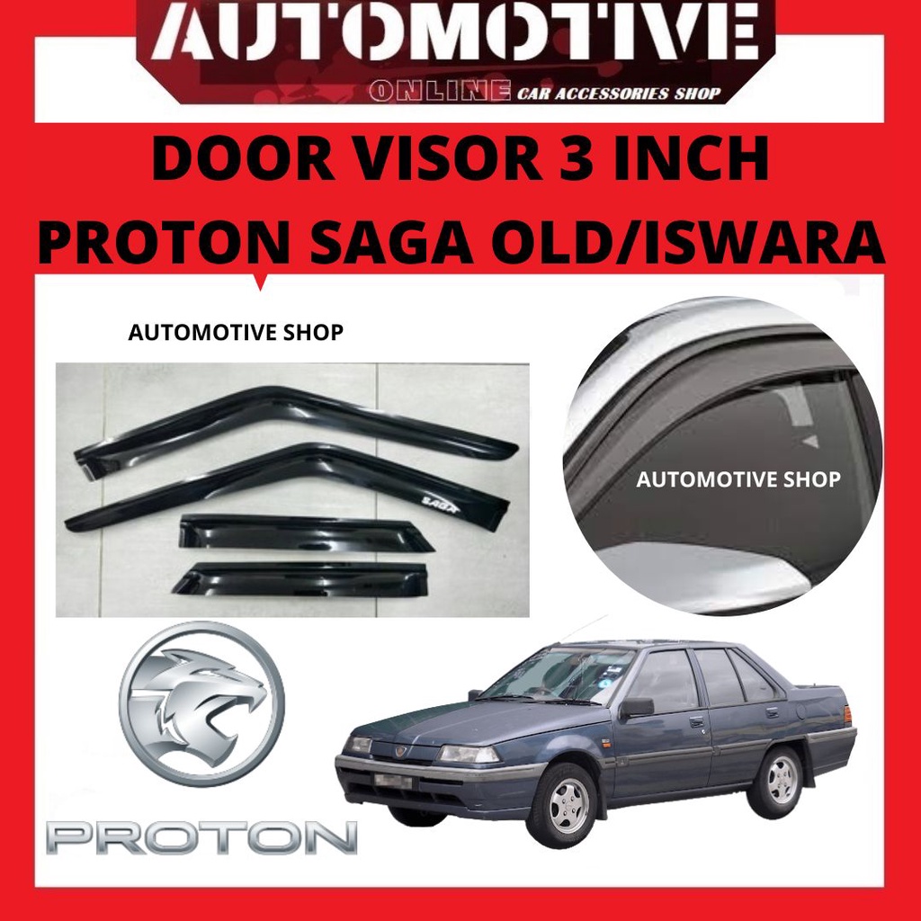 PROTON SAGA OLD/PROTON ISWARA/SAGA 2/SAGA LMST DOOR VISOR 3 INCH (4