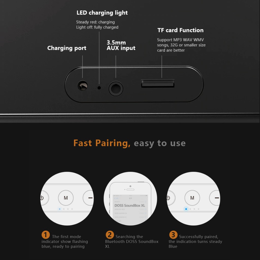 doss soundbox xl pairing