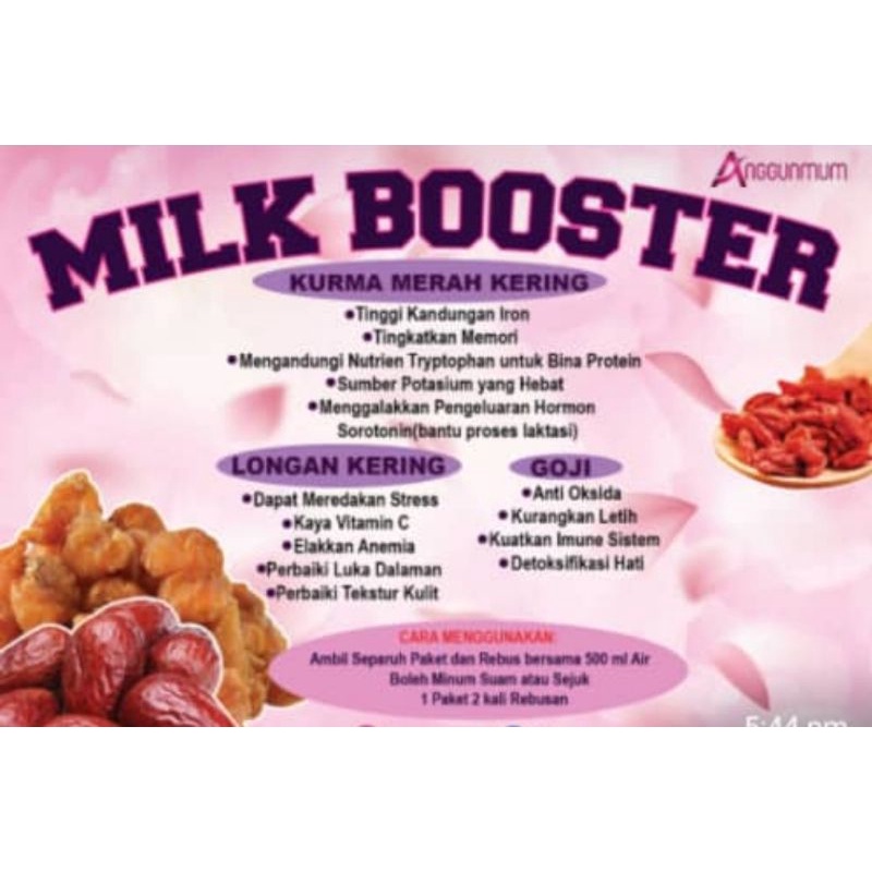 Buy Milk Booster 3 In 1 Gabungan Goji Longan Kering Dan Kurma Merah Kering Dan Keperluan Ibu Berpantang Seetracker Malaysia