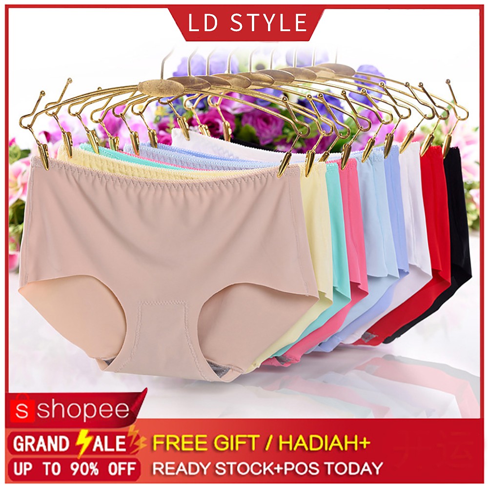 Ld Style Upgraded Version Ready Stock Ice Silk Panties Girls Clothing 7578