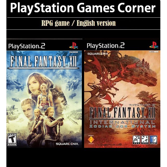 Ps2 Game Final Fantasy Xii Ffxii International Zodiac Job System English Version Rpg Game Playstation 2