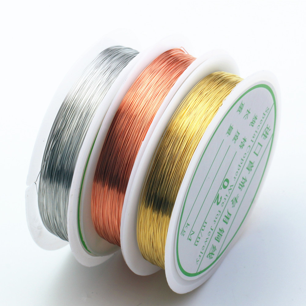 1 Roll Copper Wire Diameter 0.2-1.0mm DIY Handmade Jewelry Copper Wire