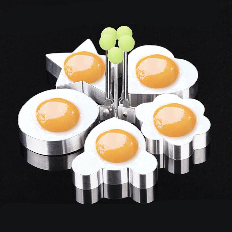 5 Shapes Stainless Steel Fried Egg Shaper Egg Mold DIY Breakfast Egg