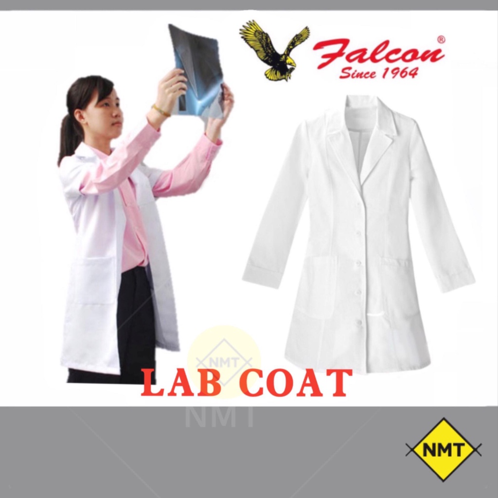 White Lab Coat or Kot Makmal/Lab Coat LONG SLEEVES/Unisex Lab Coat