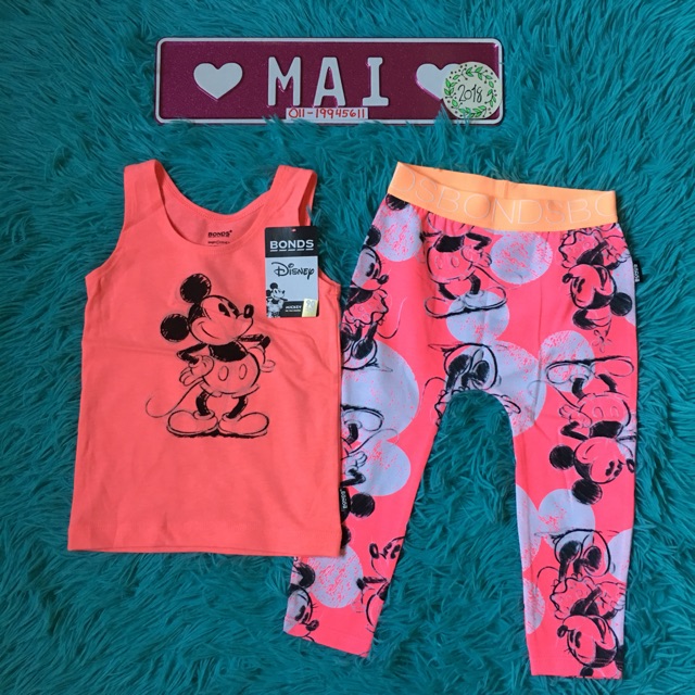 BONDS Mickey Mouse Set Chesty & Legging (SIZE 12-18) | Shopee Malaysia