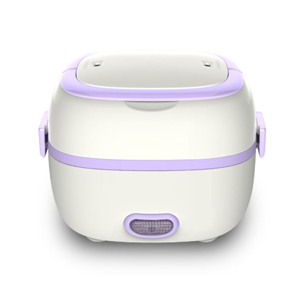 Multifunction Stainless Steel Electric Mini Rice Cooker Lunch Box (Purple)