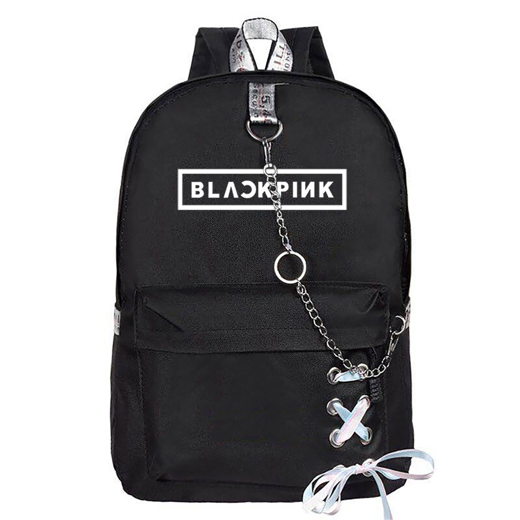 black pink backpack