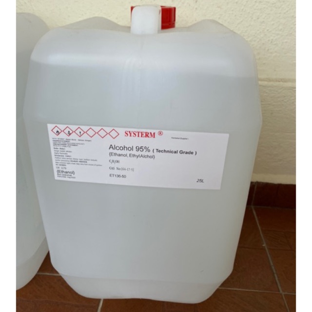 25L Ethanol 95 (Technical Grade) (Alcohol) Shopee Malaysia