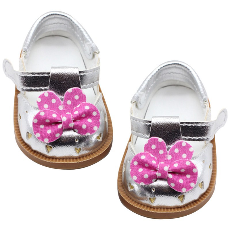 Details about   New Fashion Baby Sequins Doll Shoes 7cm Manual Shoes Lovely 43cm Dolls Baby New 