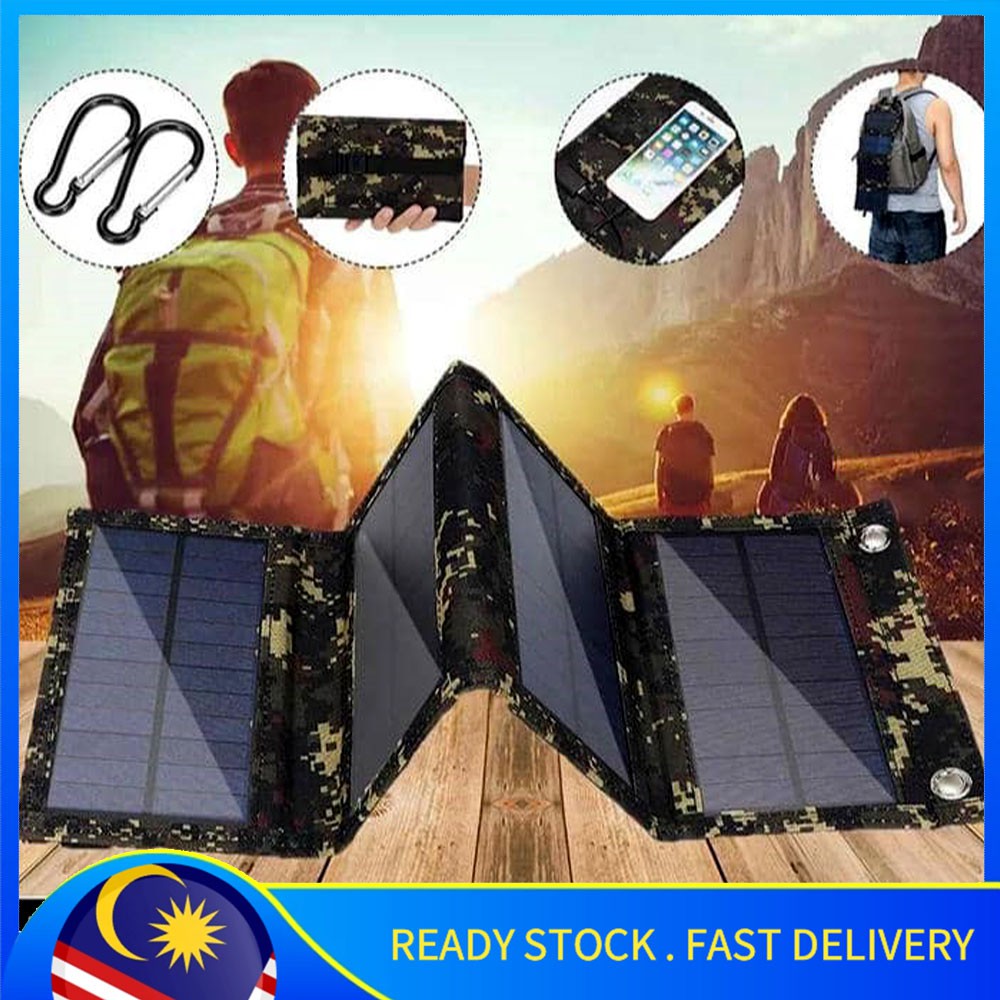 READY STOCK NEW Portable Multipurpose Solar Charger SC-10 Panel Eco-Friendly Foldable Solar