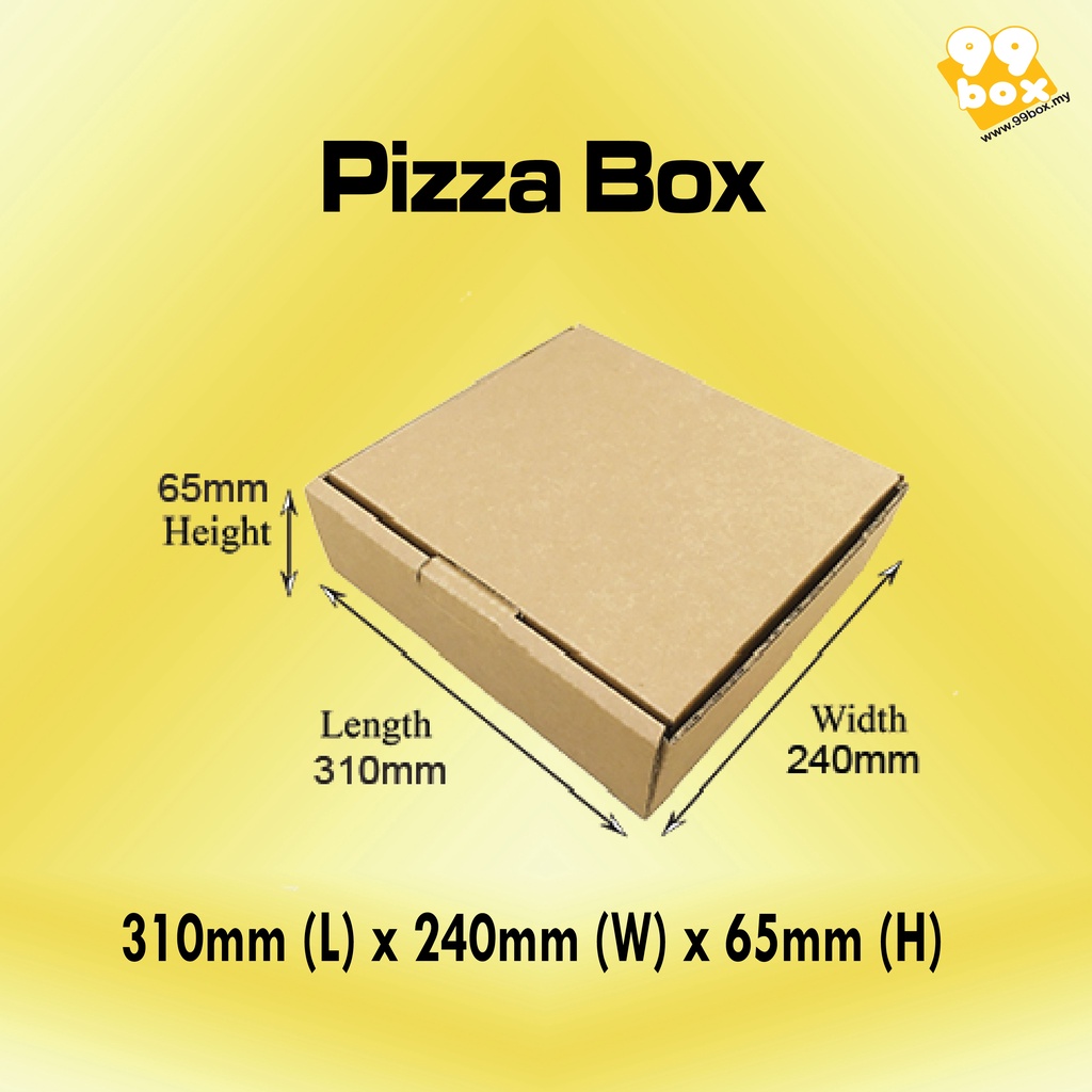 Front Lock Pizza Box Packaging Box Carton Box Kotak PIZZA Shopee Malaysia