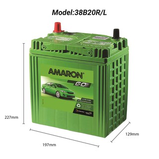 AMARON GO Series 38B20L Car Battery Premium Lasting For Honda City ...