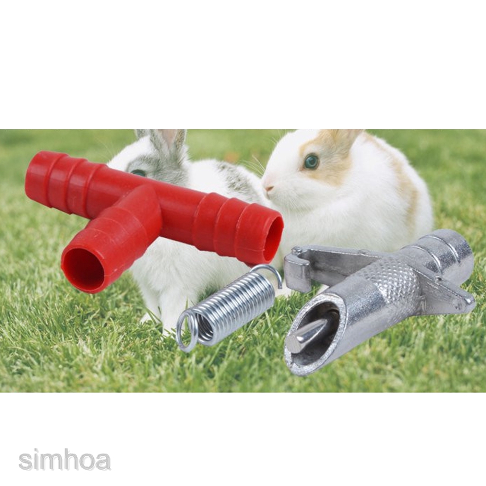 Blesiya 10x Nipple Waterer Drinker Automatic Water Rabbit Bunny Pig Feeder