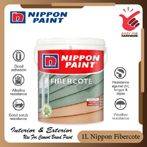 Nippon Paint Fibercote 1L Cat Fascia Fiber Papan Cement Paint Fiber ...