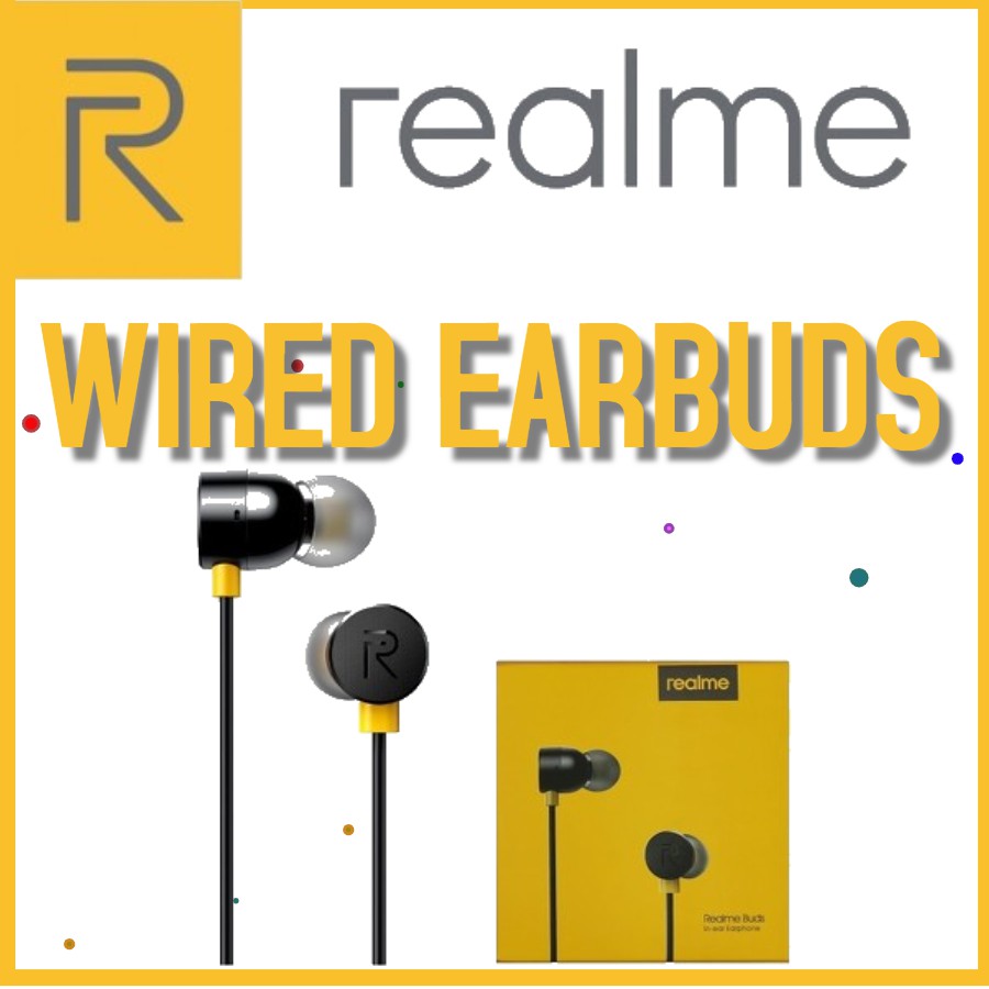 Realme Earbuds 100% Original 3.5mm Realme Earphone Realme Buds