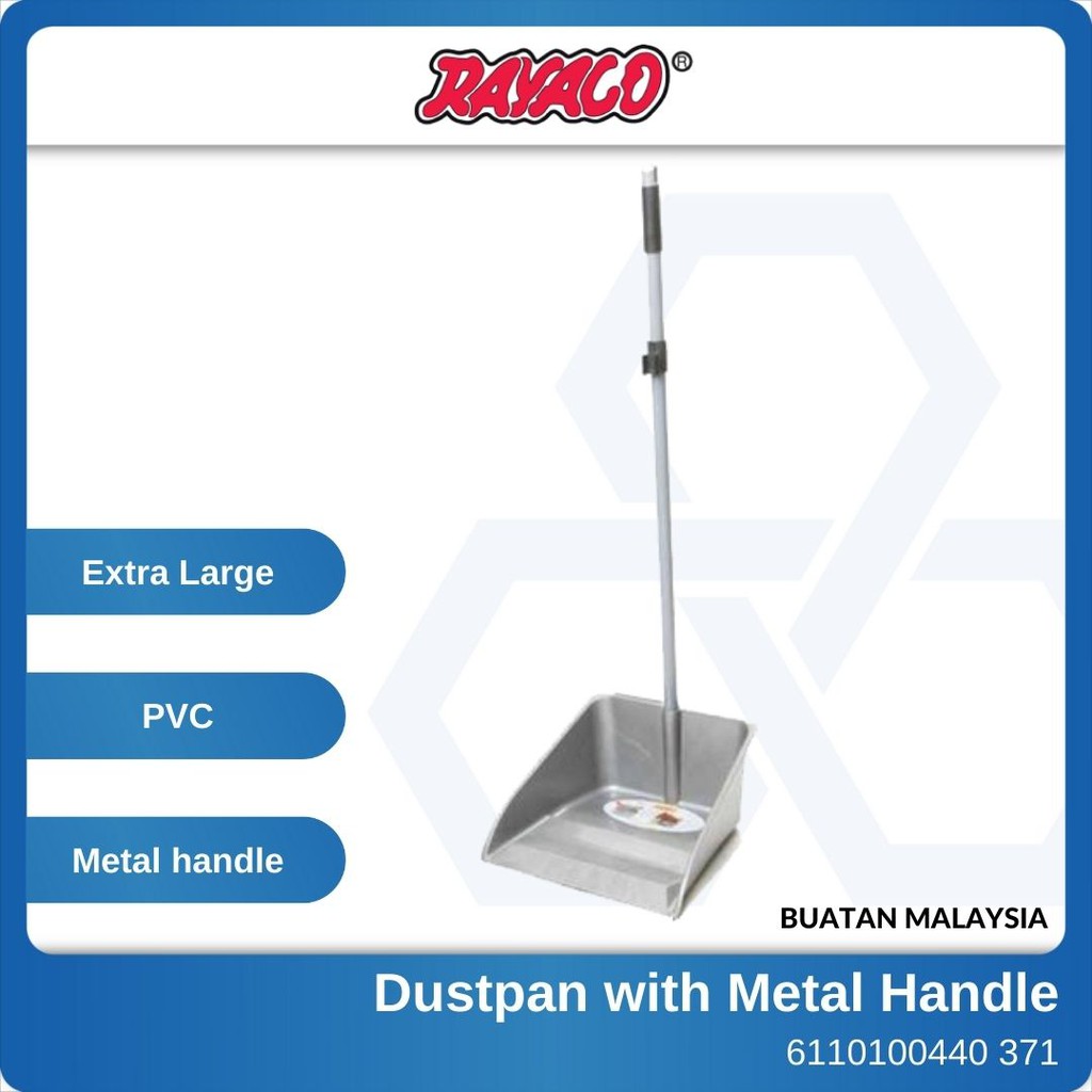 RAYACO 371XL PVC Dustpan With 2.5ft Iron Handle Dust Pan Clean