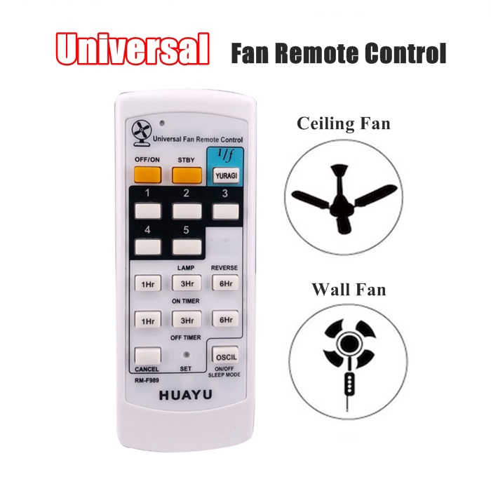 Universal Ceiling Fan Wall Fan Remote Control Replacement Huayu Rm