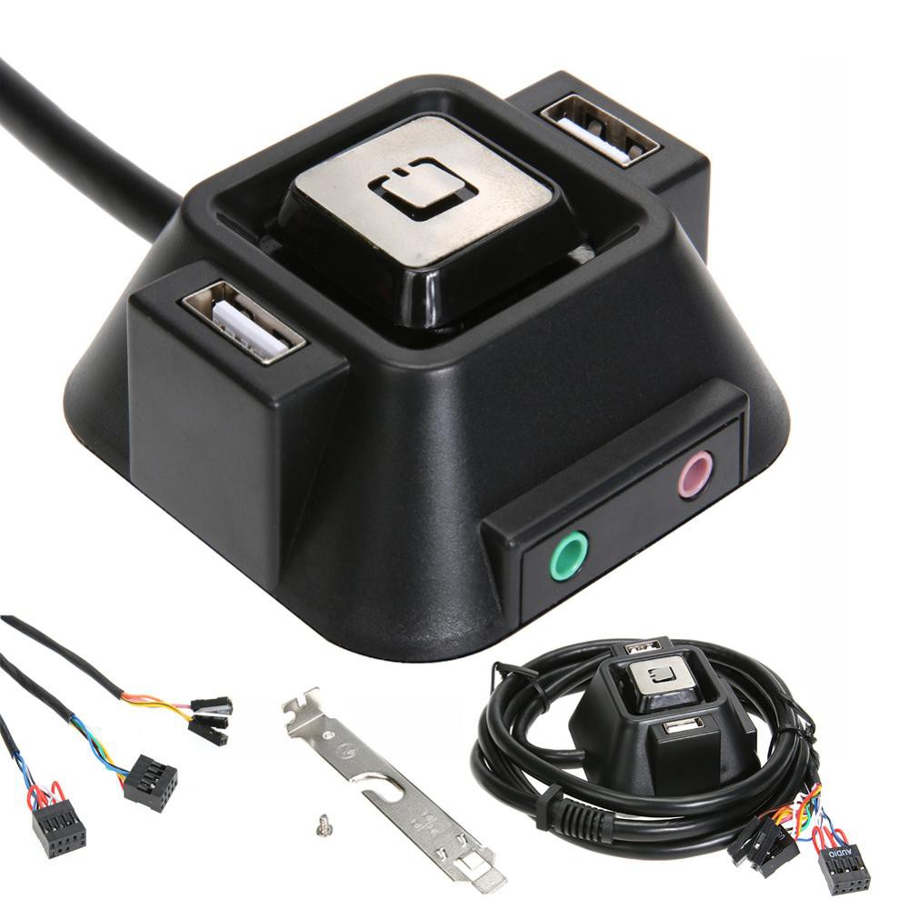 Desktop Computer PC Case Power Supply On/Off Reset Button Switch Block