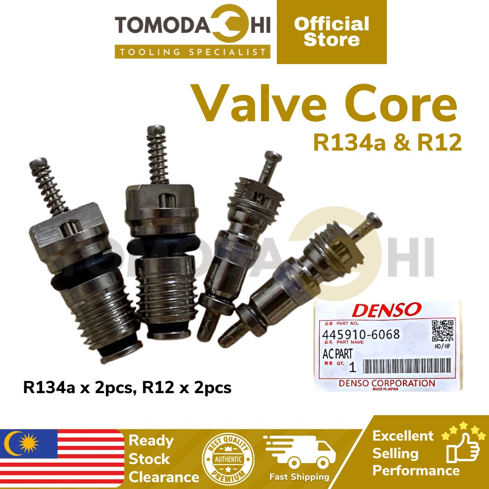 TOMODACHI Car Air Cond Valve Core Aircond R134a R12 DENSO Valve Set 4pc Valve Core Aircon