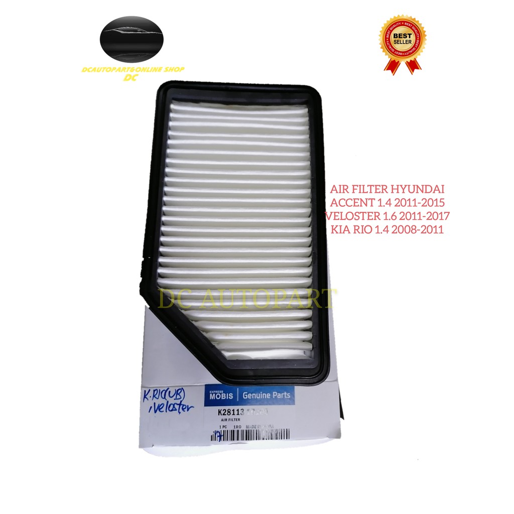 HYUNDAI AIR FILTER HYUNDAI VELOSTER KIA RIO UB K3 (281131R100) Shopee Malaysia