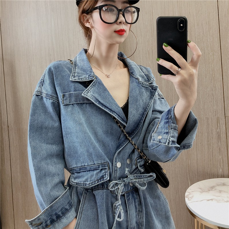 tube thin jeans jumpsuit