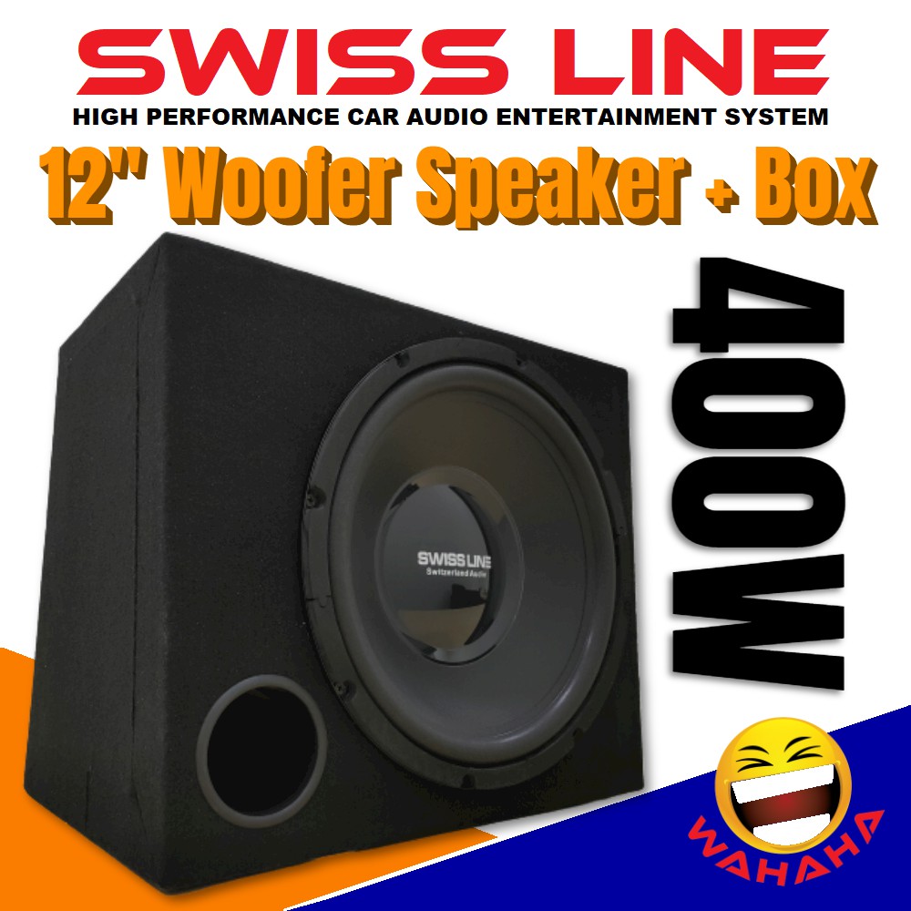 SWISS LINE / JW HIFI 12S4B Car Woofer Box 12inch Woofer 400W HiPower