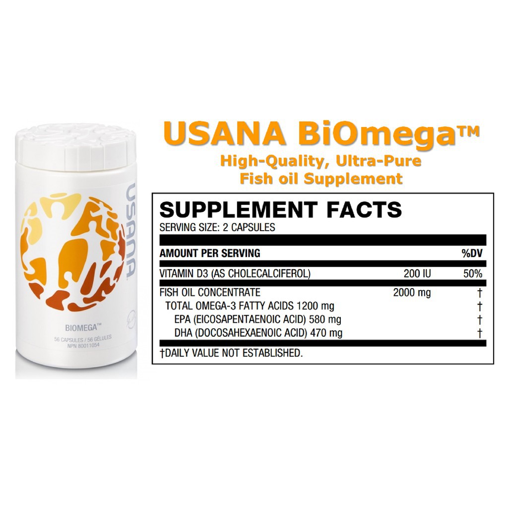 （exp01/2021 ）USANA Biomega Omega3 Fish Oil (56 Capsules) Shopee Malaysia