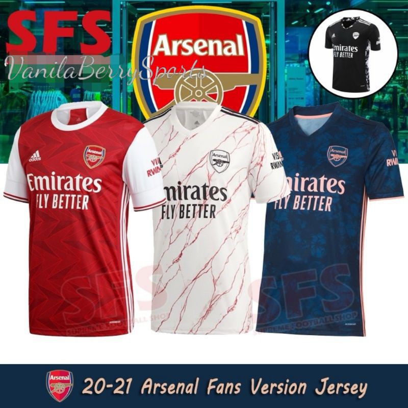 ARSENAL 2020-21(FANS)issue S-4XL [Official]Jersey | Shopee Malaysia