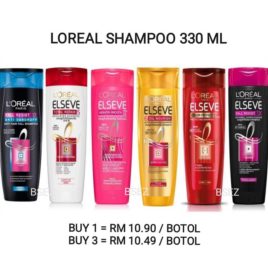L’Oréal PARIS HAIR SHAMPOO 330ML Shopee Malaysia