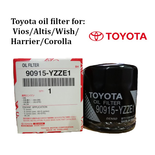 [ORIGINAL] Toyota Oil Filter Vios/Altis/Wish/Harrier/Corolla (90915