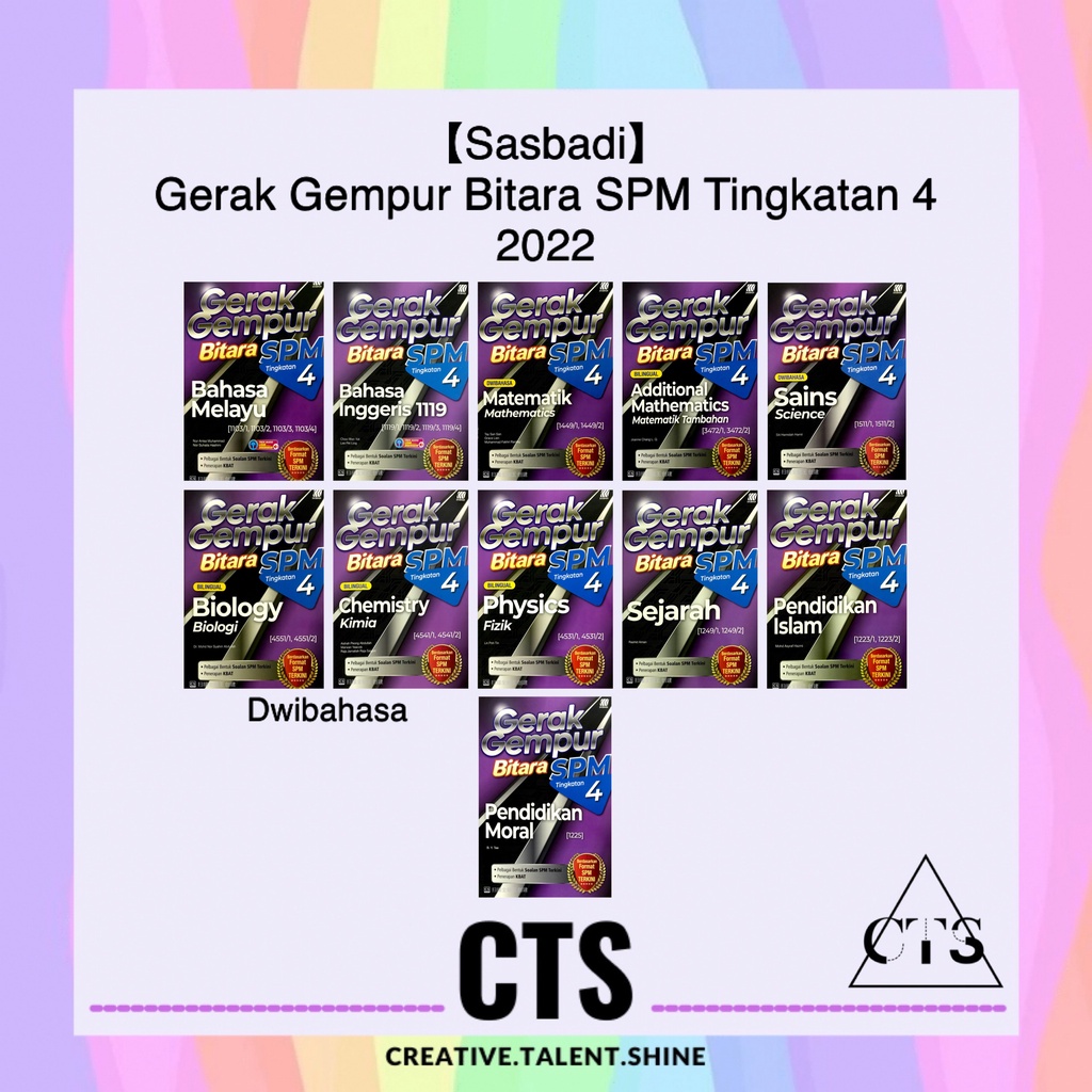 Buy 【Sasbadi】Buku Latihan Gerak Gempur Bitara SPM Tingkatan 4 KSSM 2022 Dwibahasa  Form 4