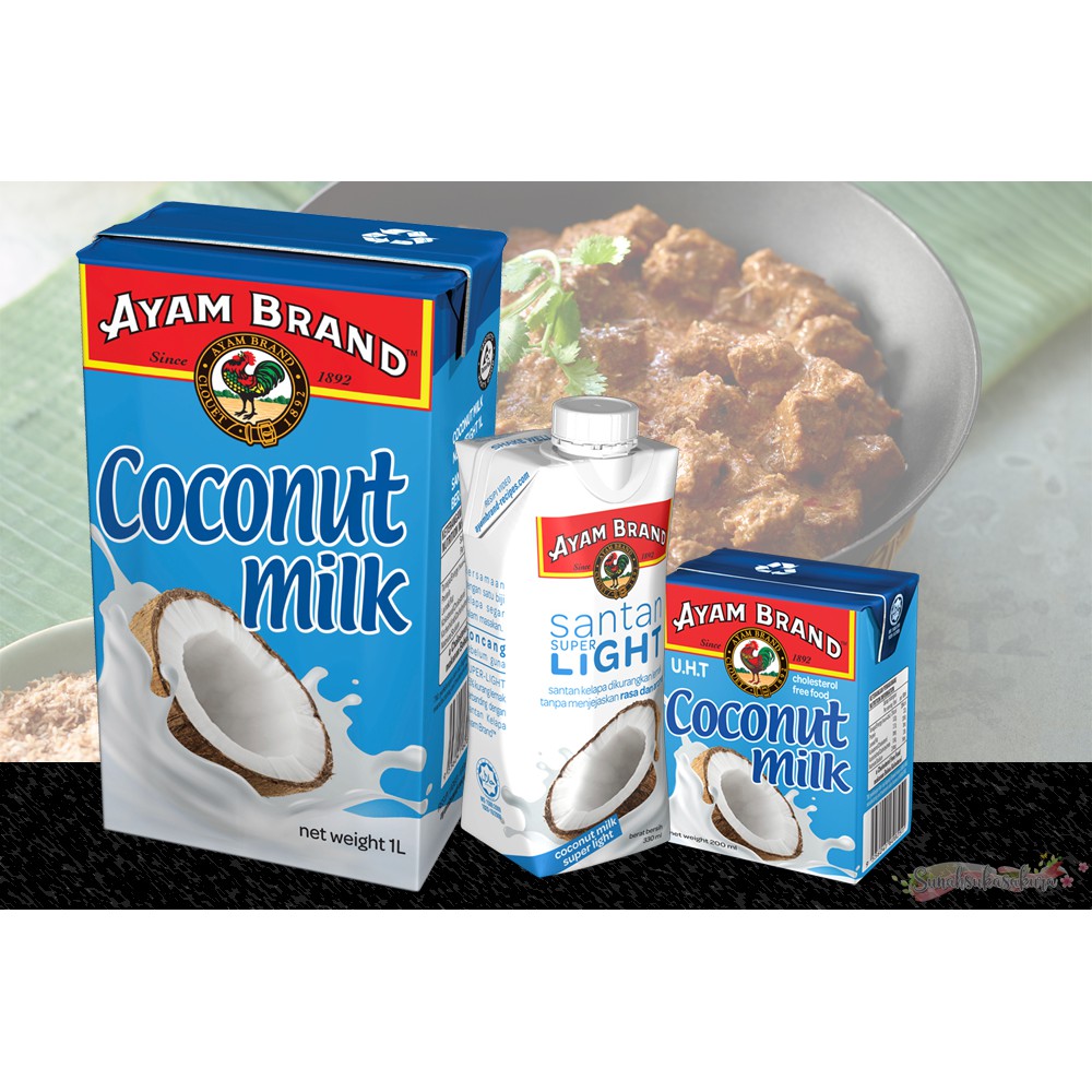 Ayam Brand Santan Coconut Milk Ayam Brand 200ml 1litre Shopee Malaysia