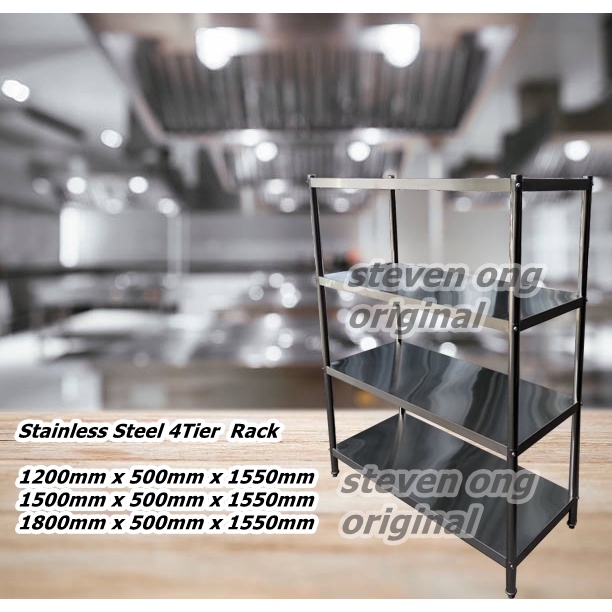 banjir rack, tahan banjir, heavy duty rack STAINLESS STEEL 4 TIER RACK ...