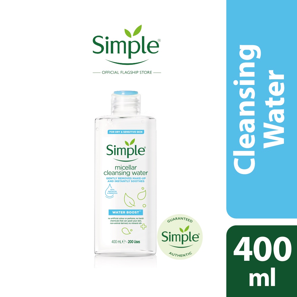 Simple Water Boost Micellar Cleansing Water MakeUp Remover Sensitive