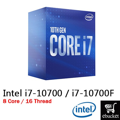 Intel Core i7-10700 / i7-10700F Processor 16M Cache, 2.9GHz (Max 