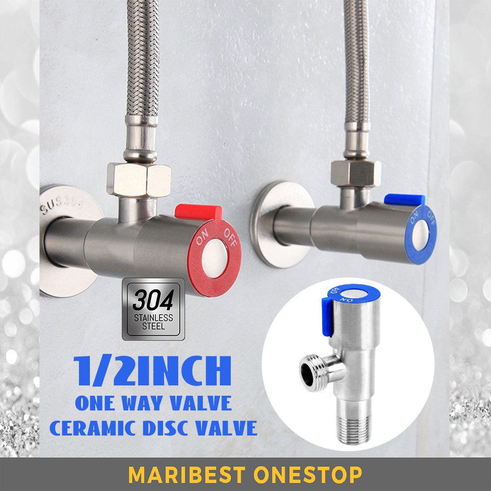 MCPO100 BLUE SUS304 Stainless Steel Quarter Turn Angle Valve 1/2 Inch