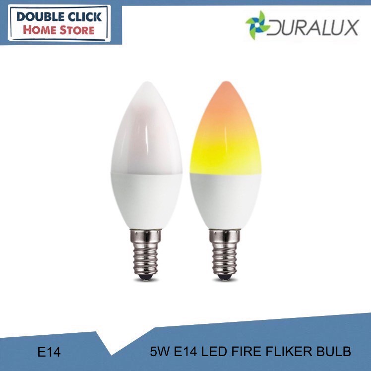 Duralux Led 5w E14 Flame Light Bulb With Fire Flicker Effect Decoration Shopee Malaysia