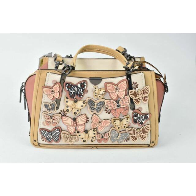 coach butterfly appliqué leather dreamer satchel