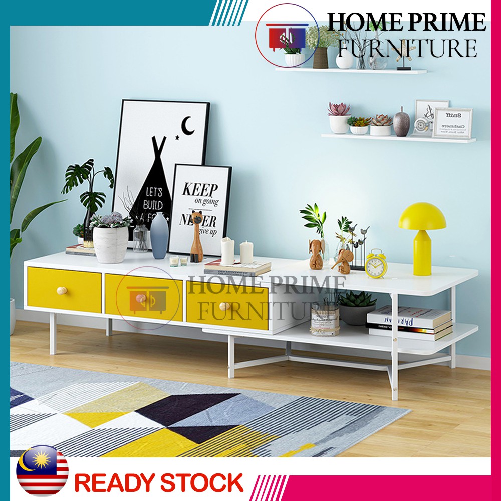 Home Prime A1751 Simple Modern Living Room Furniture Retractable Tv Cabinet Combination Provincial Space Floor Cabinet Shopee Malaysia