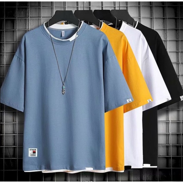 Triple A?2021 summer short-sleeved T-shirt men's Hong Kong style trend bottoming compassionate students loose personality round neck t-shirt clothes men