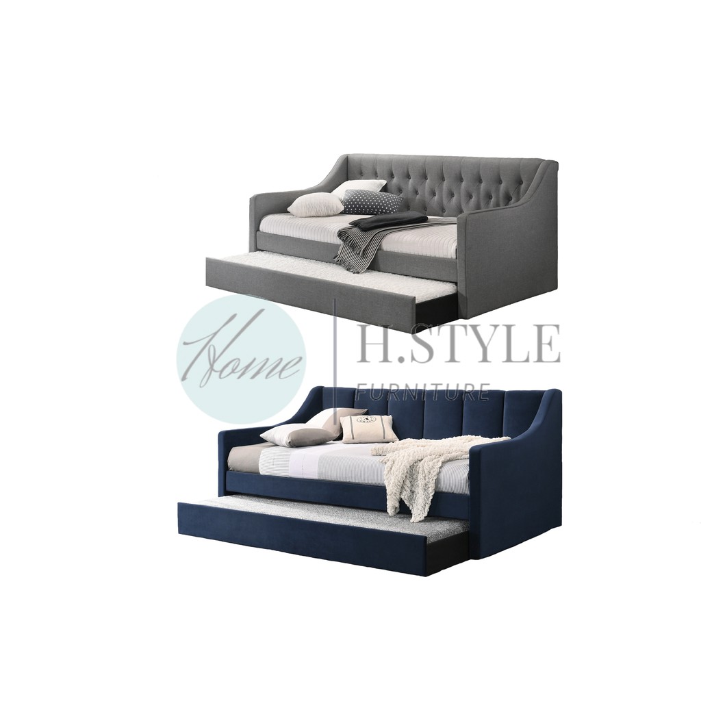 H STYLE 2 in 1 Convertible Twin Single Day bed Daybed Bedframe Katil